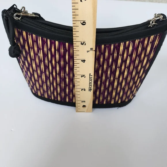 Baskets Of Cambodia Small Mini Handbag Rope Purple Tan Black Garden Girl Scandi - Picture 16 of 16